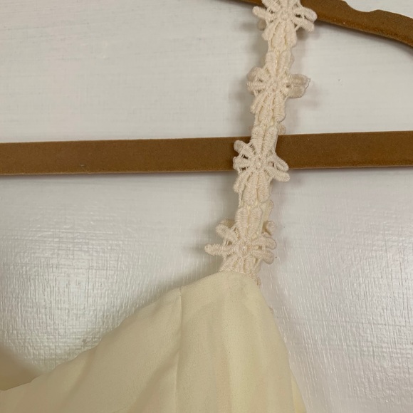 Light Yellow / Cream Mini Dress Babydoll - Picture 3 of 5